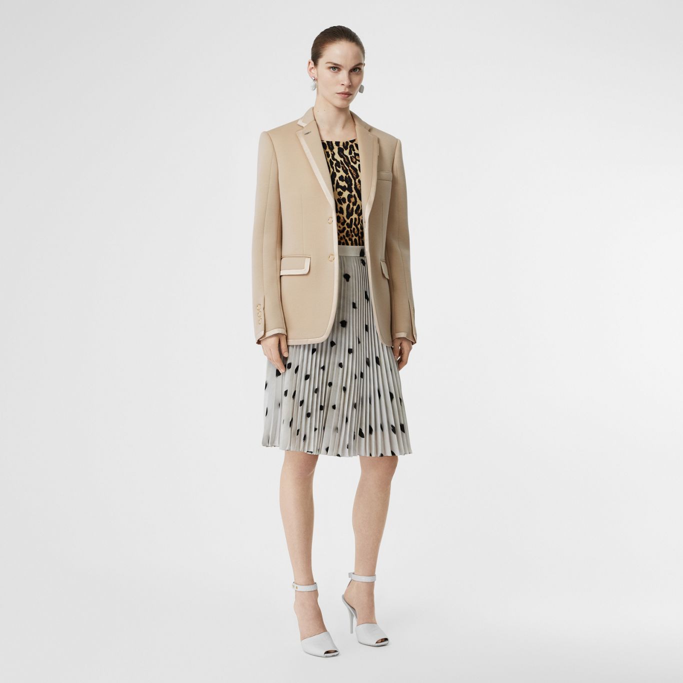 Silk Trim Neoprene Blazer